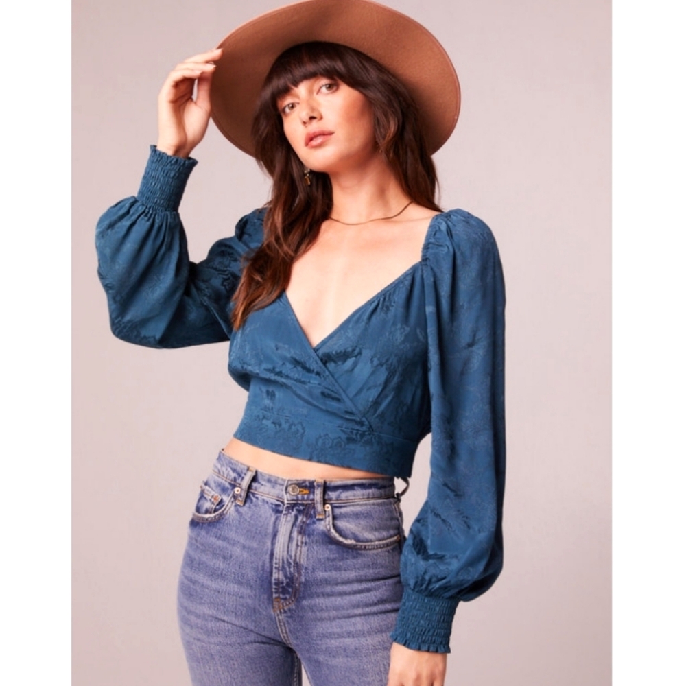 BOG Camille Top - Deep Teal, NWT, msrp $145.00 - S